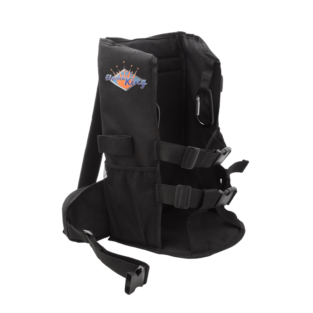 Flame King padded-shoulder-straps provide cushioned support during carries.