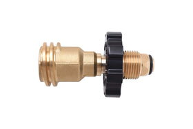 Flame King POL to QCC1 adapter with brass connectors for a secure fit.
