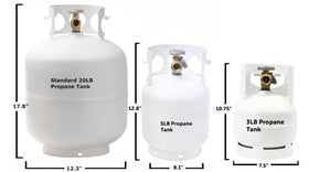 Flame King propane tank with OPD valve for safe refills.