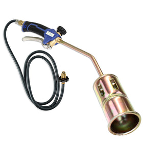 Flame King propane torch kit out of box ready for heavy-duty use, showcasing full setup