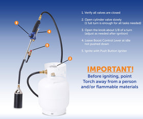 Flame King snow melting in cold weather applications.