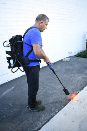 Flame King tank-and-torch-sold-separately note about included items.