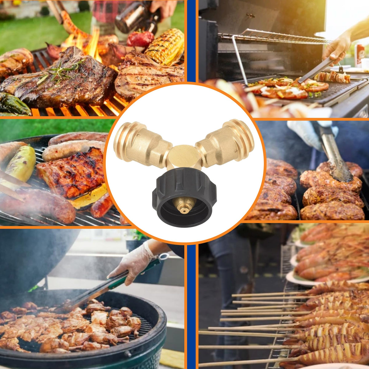Flame King two appliances from one tank for versatile outdoor cooking.