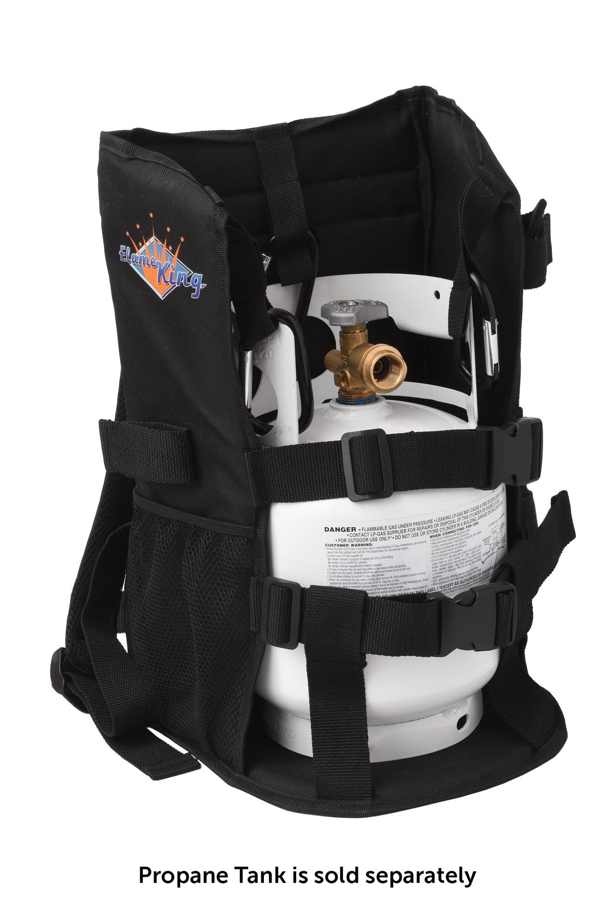 Flame King wide-waist-strap-buckle aids weight distribution for stability.
