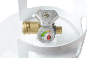 Flame King YSN230b 20-lb cylinder for outdoor heating and cooking.