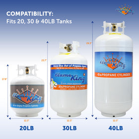 Flame King YSNPBS base stabilizer highlighting durable, impact-resistant construction