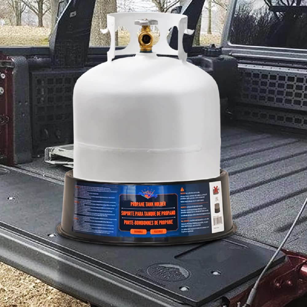 Flame King YSNPBS base stabilizer in storage/vehicle setup for transport