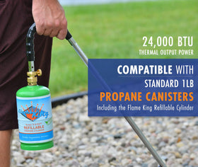 Flame King YSNPQ810CGA non-slip handle ensures comfortable grip during outdoor work.