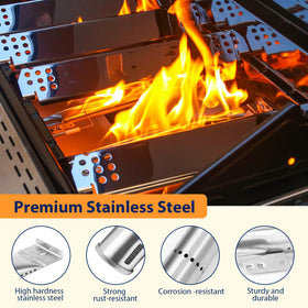 FlameDuty stainless heat shield offers rust resistance and long-lasting use
