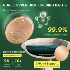 FlameFam copper disk in a cat bowl provides silent purification