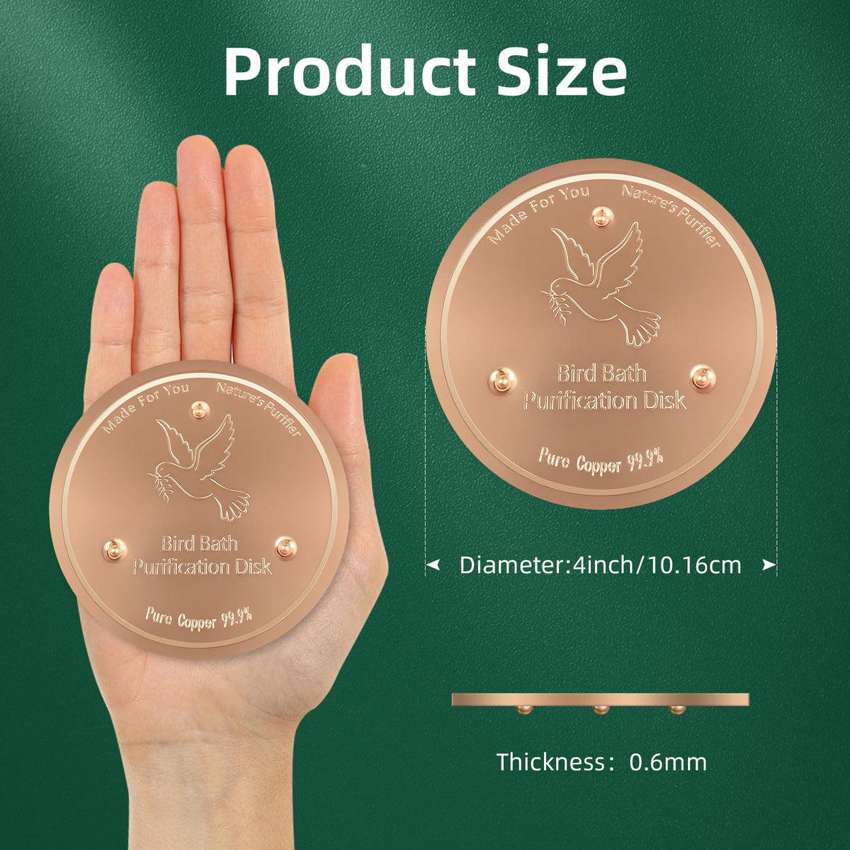 FlameFam copper disk in a pet water feeder keeps water clean