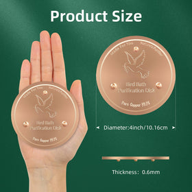 FlameFam copper disk in a pet water feeder keeps water clean