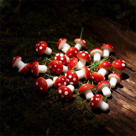 FlamingoCasa mushrooms mini-collection: tiny terrarium accents for lush bonsai displays.