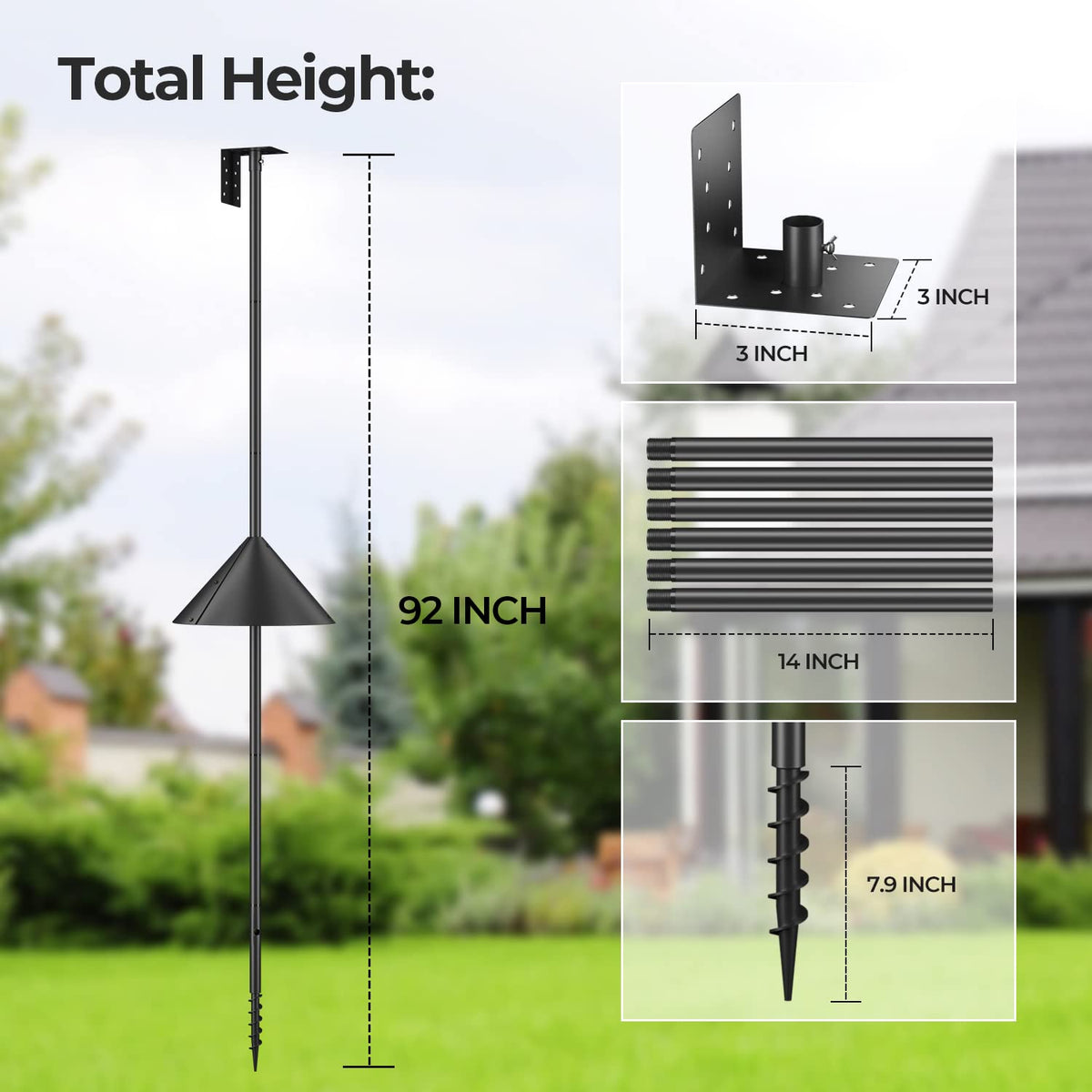 Flanagan 18-Inch squirrel baffle prevents access while keeping birds safe.