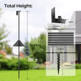 Flanagan 18-Inch squirrel baffle prevents access while keeping birds safe.