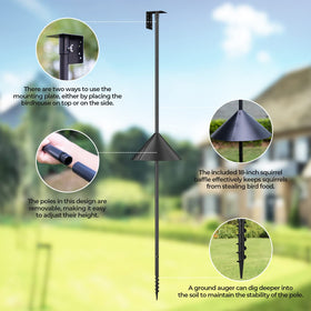 Flanagan ground spiral plug pole designed for stable outdoor installation and quick setup.