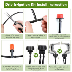 Flantor two way faucet connector enabling multiple tributaries for flexible watering
