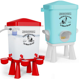 Flapiki 3-gallon feeder waterer tank for poultry with high capacity