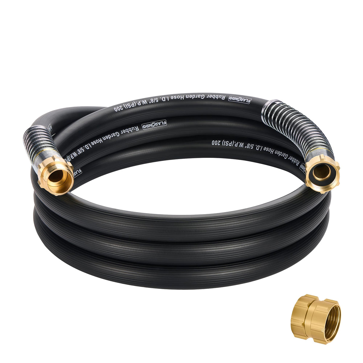 Flaronro heavy-duty hose with brass fittings for leak-free connections