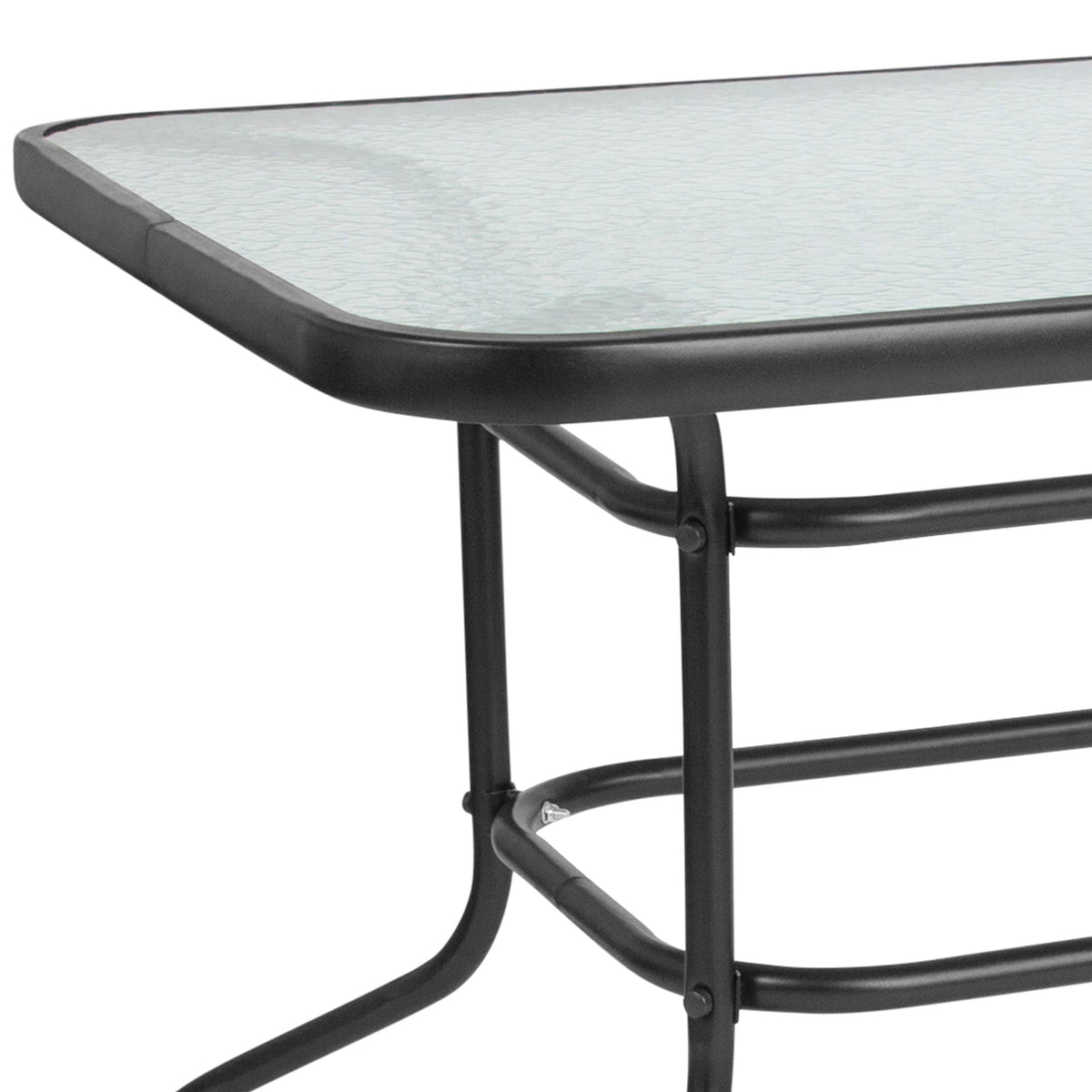 Flash Furniture Tory patio table on a cozy outdoor space