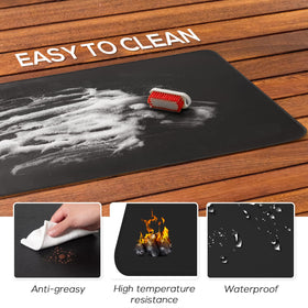 FLASLD tabletop protector mat reduces scratches and stains during outdoor dining