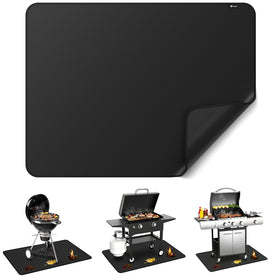 FLASLD under BBQ mat fireproof 36x48 inches protects surfaces from heat