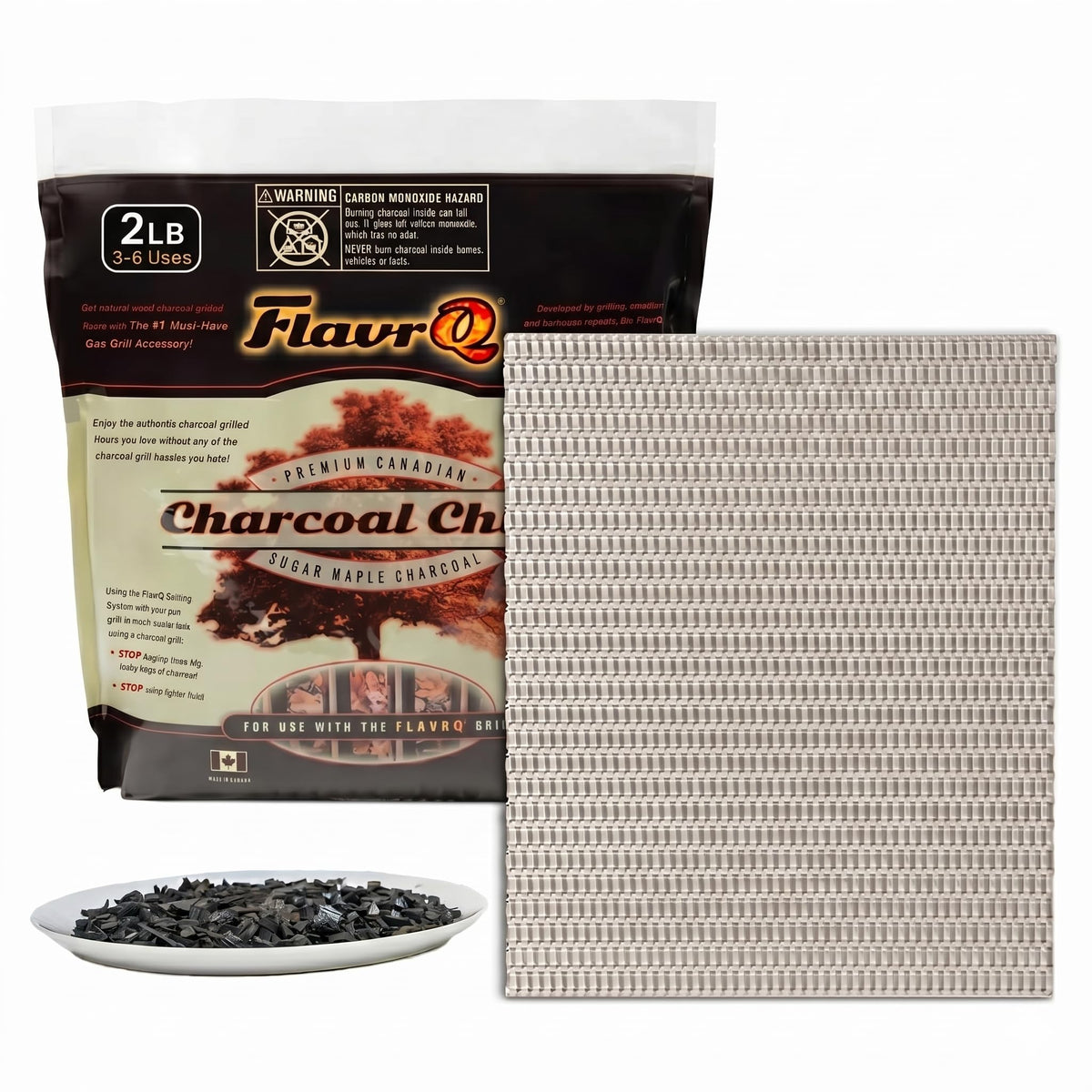 FlavrQ grid in action delivers rich charcoal flavor on a gas grill.