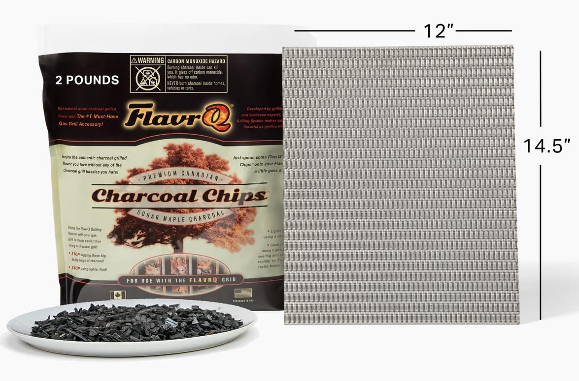 Smoker box alternative creates the primary heat and flavor source.