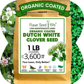 Flawn Seed Kits White Dutch Clover seed bag ready for simple flowering lawn setup.