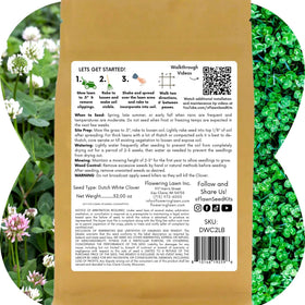 Flawn Seed White Dutch Clover eco-packaging promotes sustainability