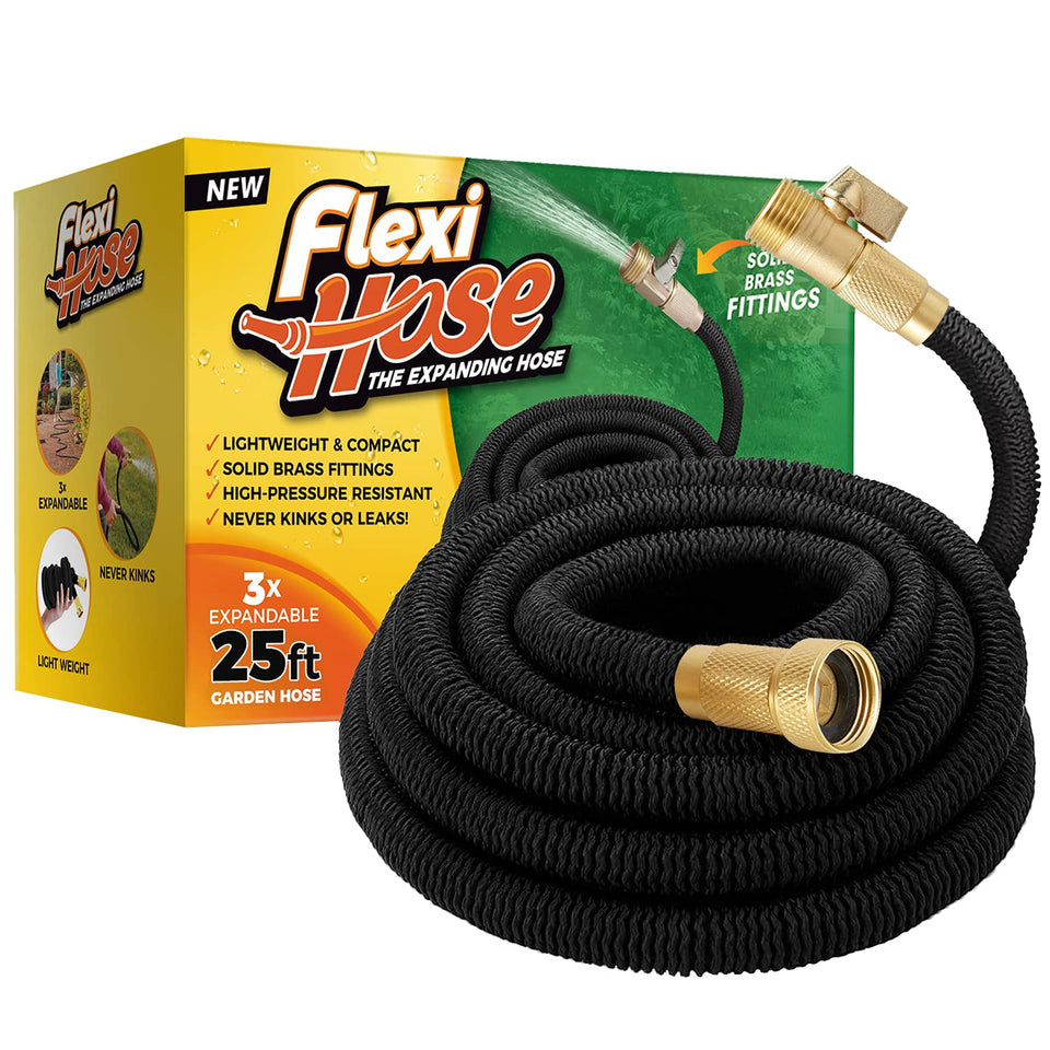 Flexi Hose coiled neatly for compact storage and quick watering.
