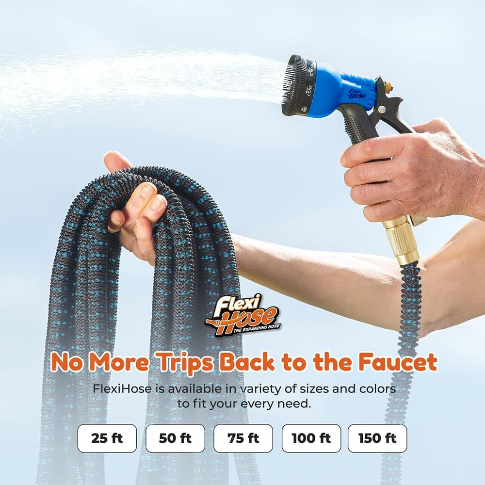 Flexi Hose 4-layer latex outer protects inner tube
