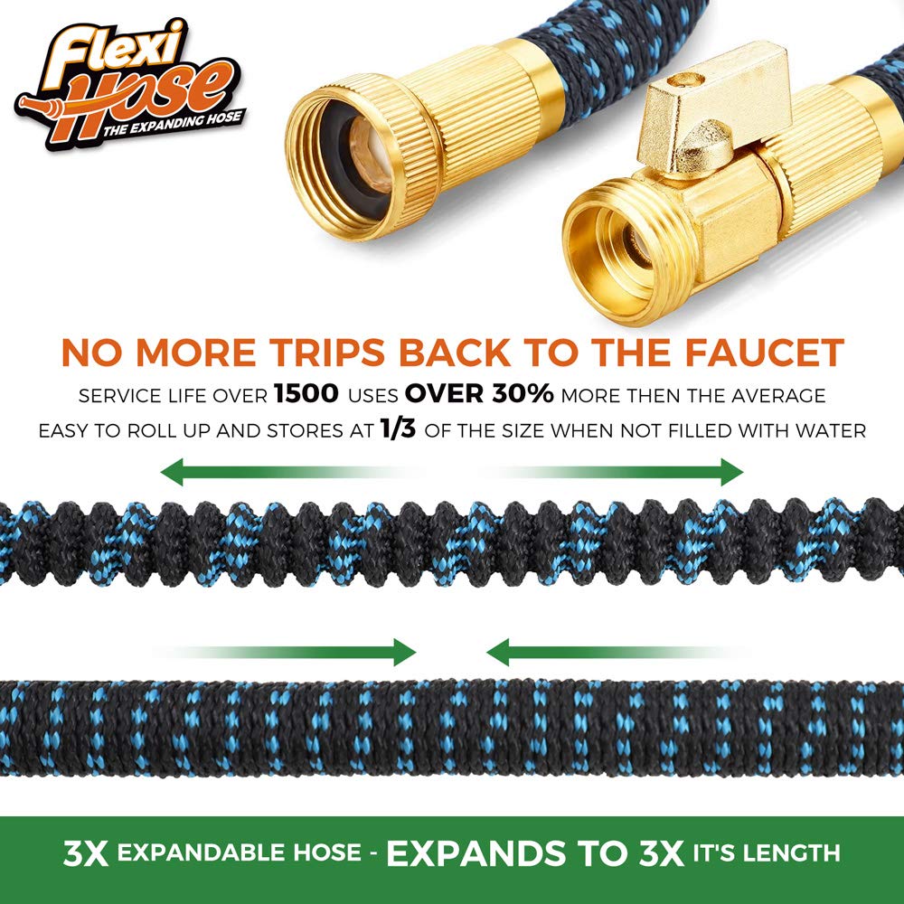 Flexi Hose no-kink design eases watering around corners