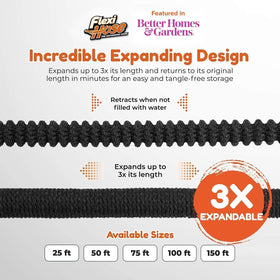 Flexi Hose Plus eight-pattern nozzle for versatile watering and cleaning tasks.