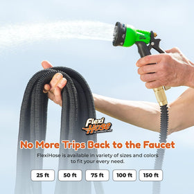 Flexi Hose Plus no-kink flexibility prevents tangling during use.