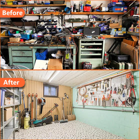Durable orange coating protects the rack against rust for outdoor use