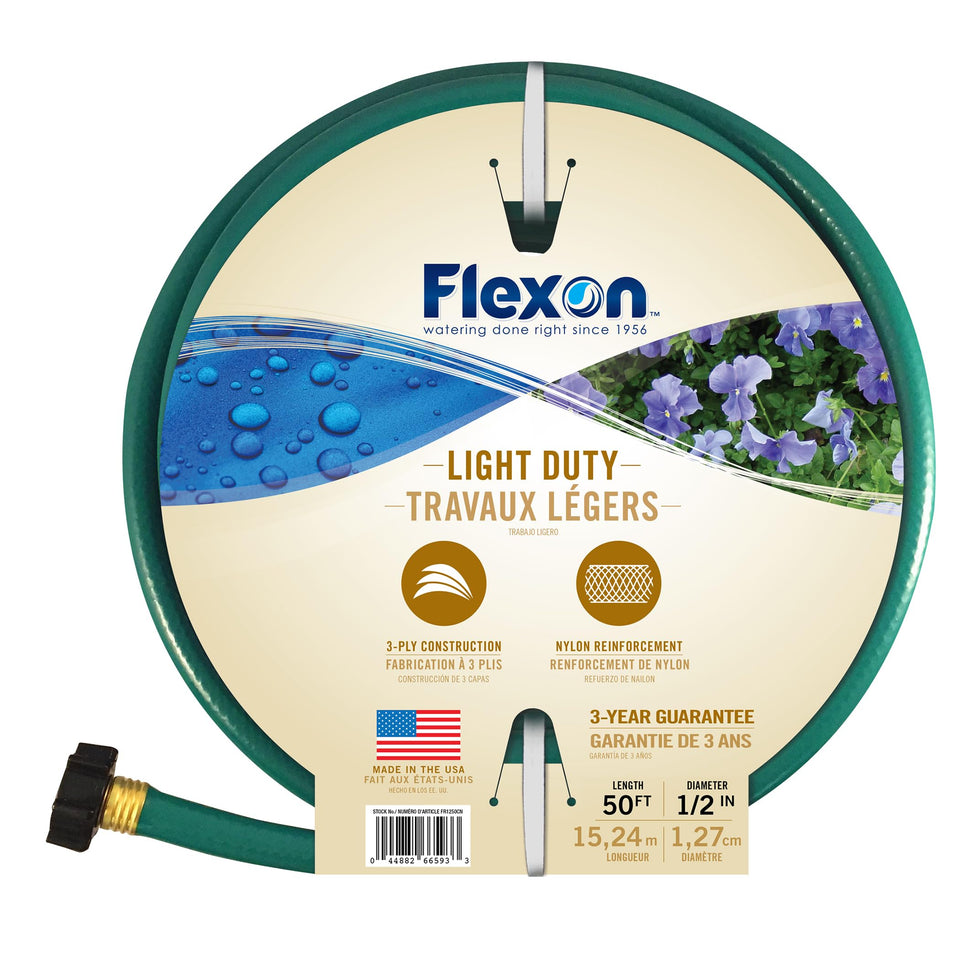 Flexon FR1250 hose green side view for everyday gardening tasks.