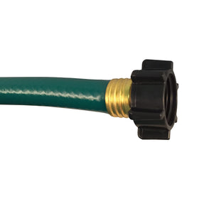 Flexon weather-resistant vinyl cover shields hose from sun and rain.