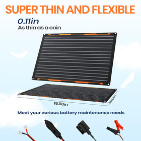FlexSolar cigarette-lighter plug enables quick, portable charging for vehicles.