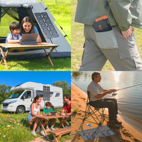 FlexSolar 24% efficiency captures more sun for faster charging.