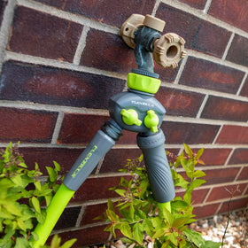Spigot adapter included for standard hose and sprinkler compatibility.