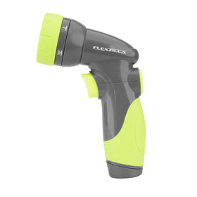 Flexzilla 6 pattern nozzle in hand showing versatile mist for delicate plants