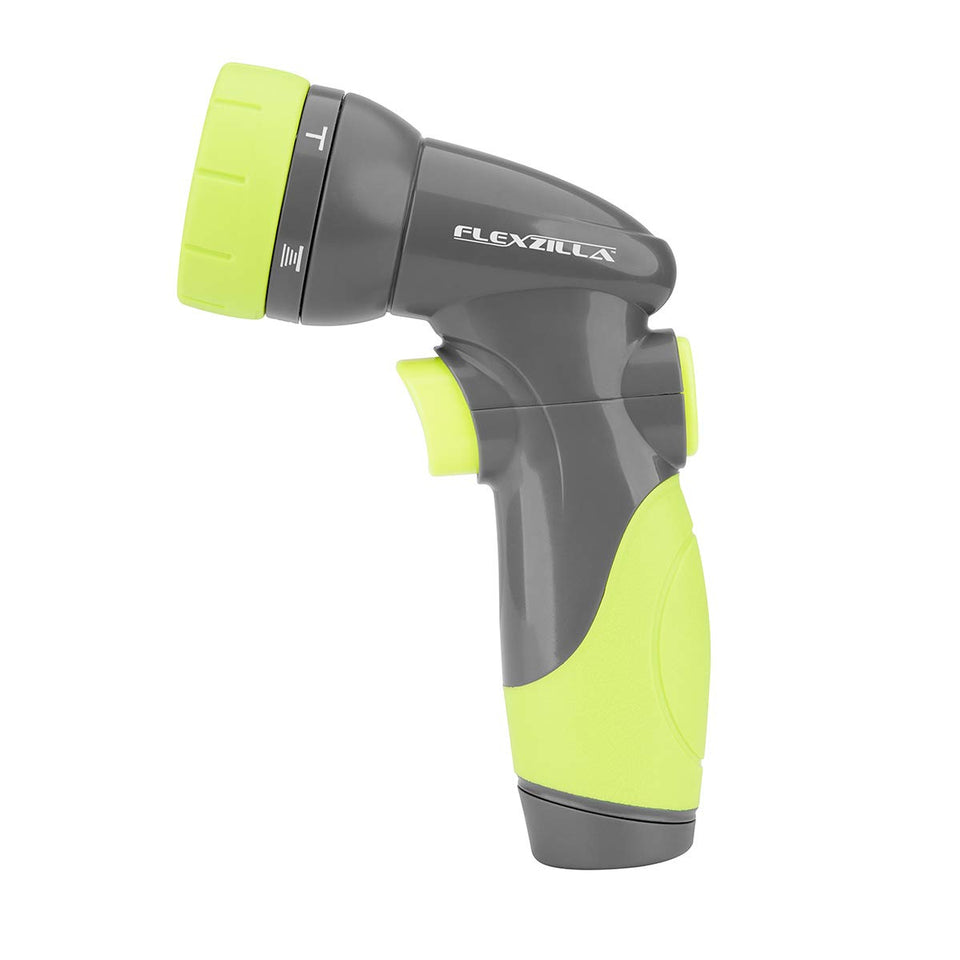 Flexzilla 6 pattern nozzle in hand showing versatile mist for delicate plants