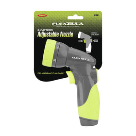 Flexzilla nozzle with on/off toggle and rugged housing for outdoor tasks