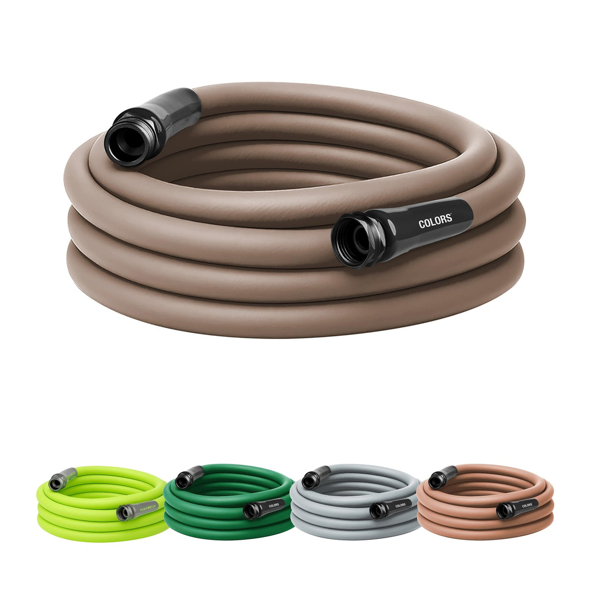 Flexzilla Colors Garden Hose 25ft spigot connection demonstrates leak-free reliability.