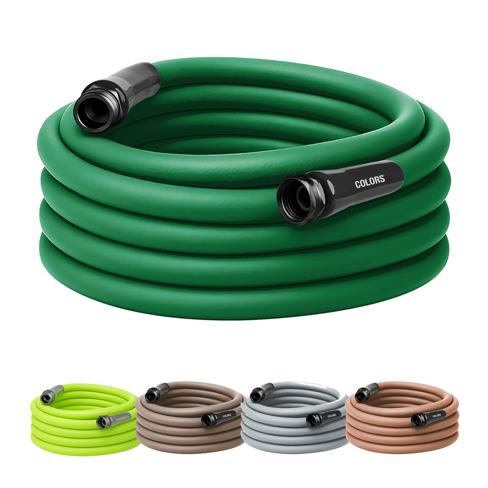 Flexzilla Colors garden hose forest green, highly flexible for easy watering around the yard