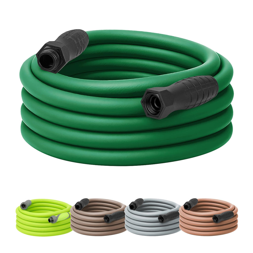 Flexzilla SwivelGrip connection end enables easy, leak-free setup.