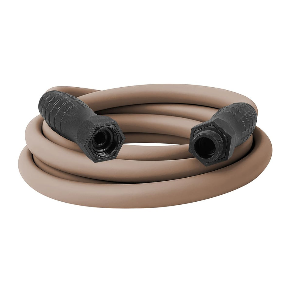 Flexzilla Colors SwivelGrip garden hose 10 ft brown mulch for kink-free watering.