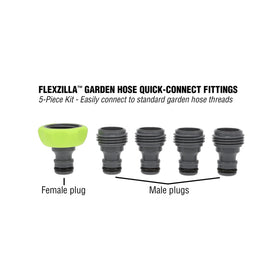 Flexzilla flow-stop couplers ensure effortless connections with automatic shutoff.