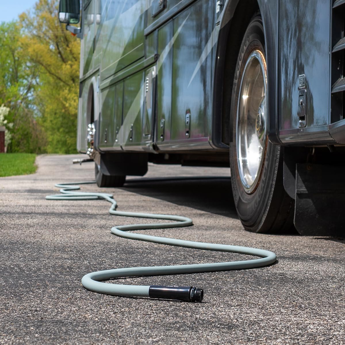 Flexzilla Colors hose with abrasion-resistant cover resisting outdoor wear